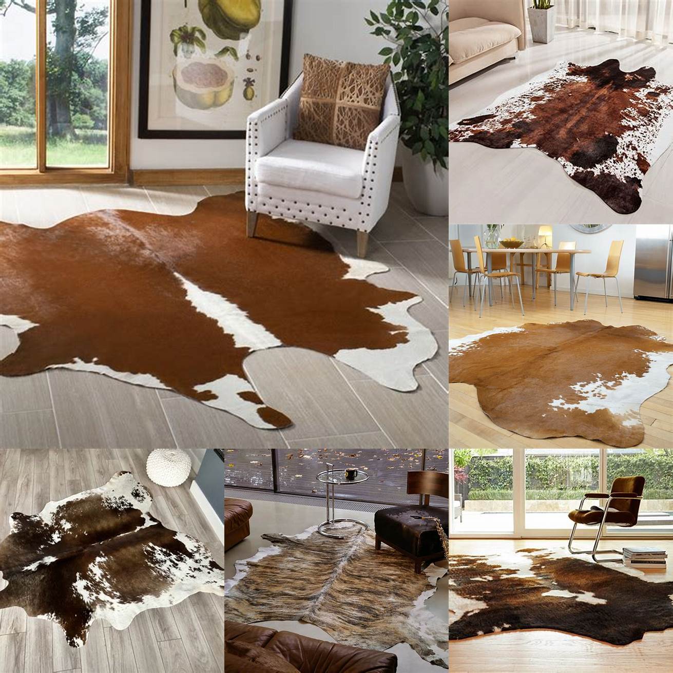 Cowhide rugs are durable and easy to clean making them ideal for high-traffic areas They are also hypoallergenic and do not collect dust like traditional rugs