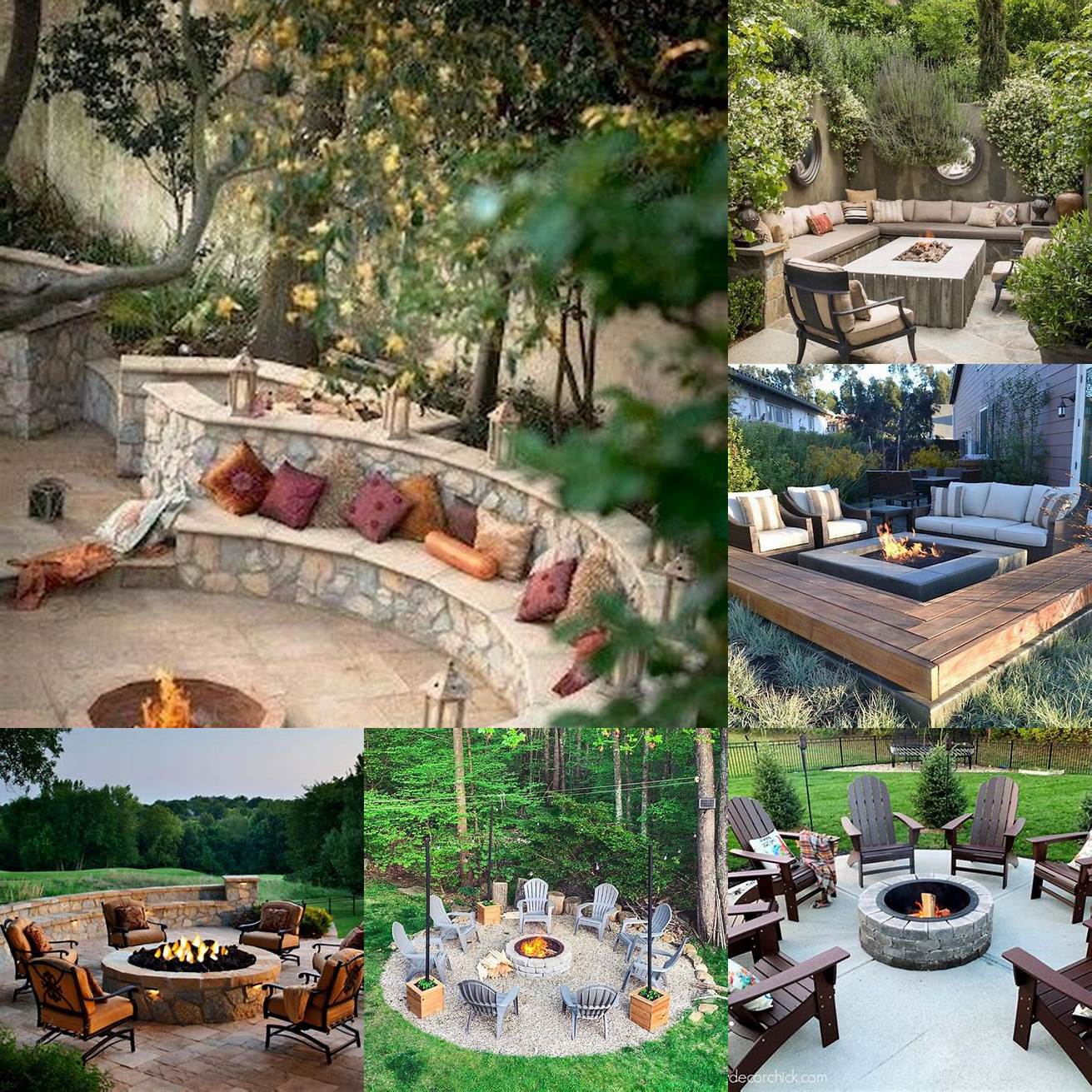 Cozy seating area with fire pit