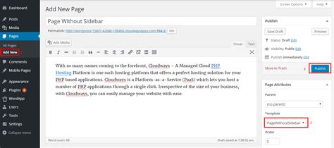 Create A Template Page In Wordpress