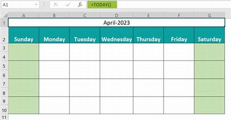 Create Calendar Table In Excel