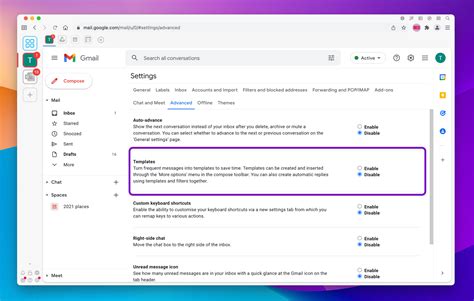 Create Gmail Template