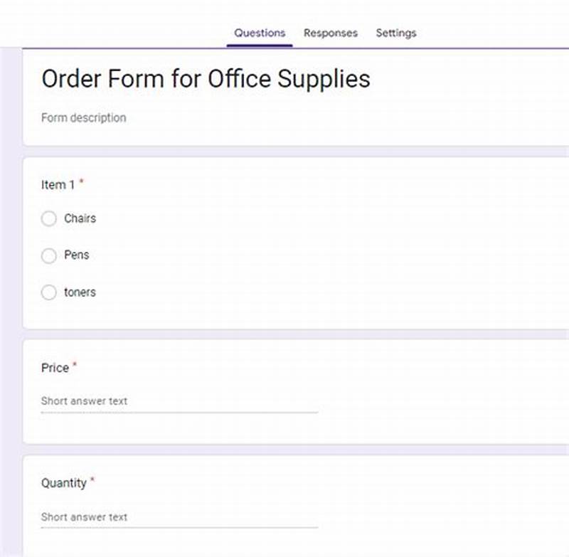 Create Order Form In Google Docs