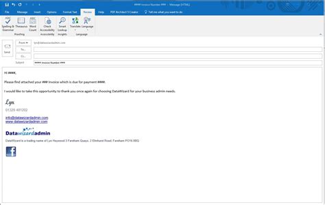 Create Outlook Template Email