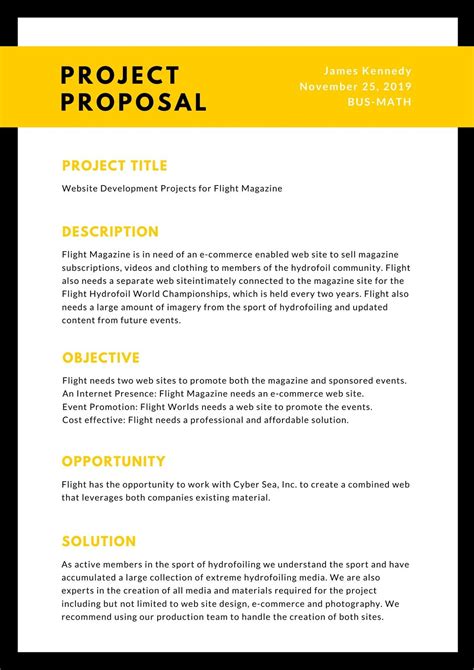 Create Proposal Template