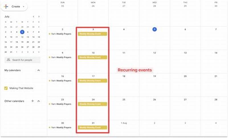Create Recurring Events In Google Calendar
