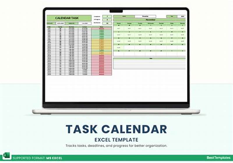Create Task Calendar In Excel