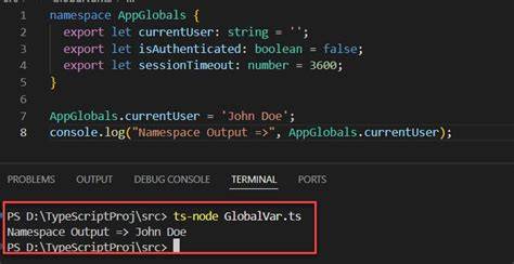Create a global variable in TypeScript