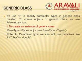 Create a new object from type parameter in generic class