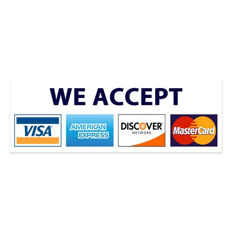 Credit Cards Accepted Sign
