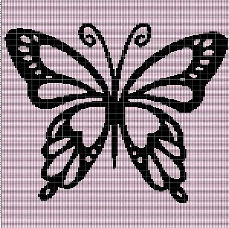 Crochet Butterfly Graph Pattern