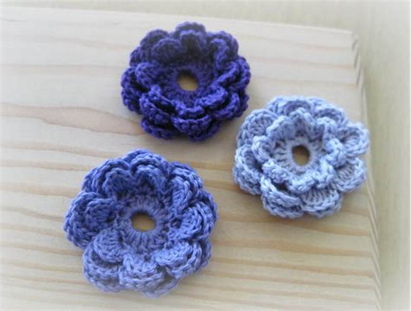 Crochet Button Flower Pattern