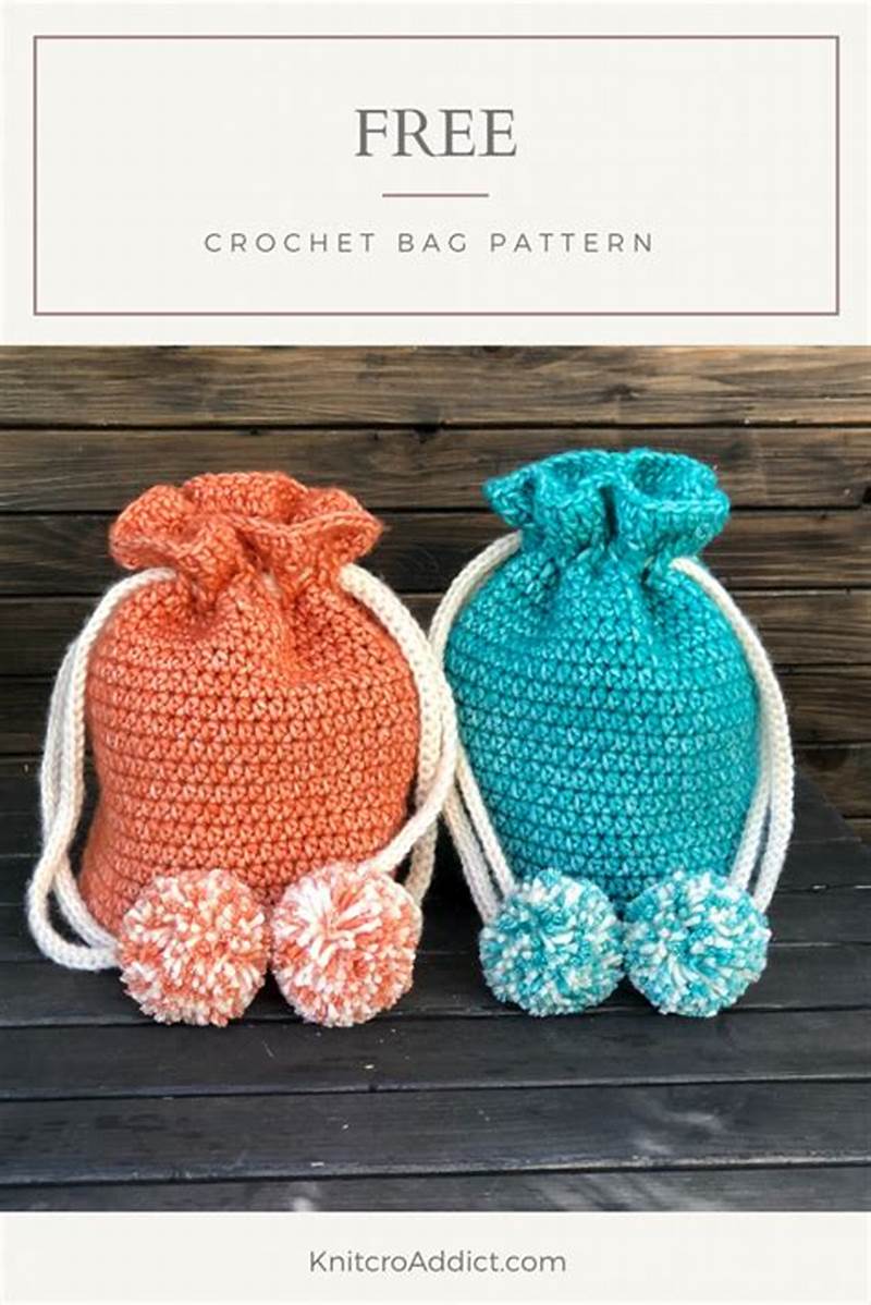 Crochet Drawstring Bag Free Pattern