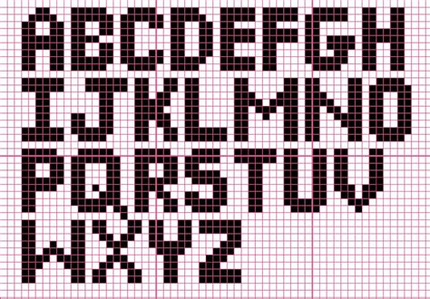 Crochet Letters Chart