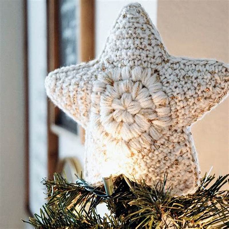 Crochet Star Tree Topper Pattern