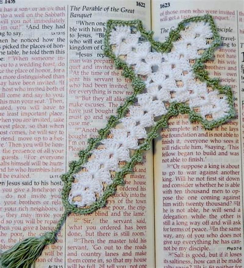 Crocheted Cross Bookmark Pattern