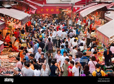 Crowded market scene