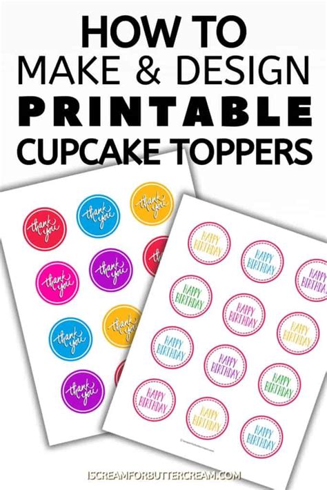 Cupcake Toppers Template