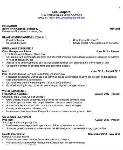 Curriculum Vitae Template For Internship