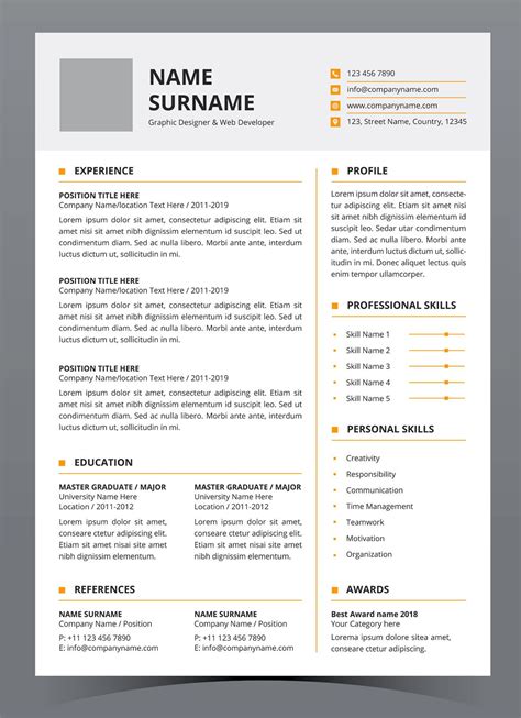 Curriculum Vitae Template Nz