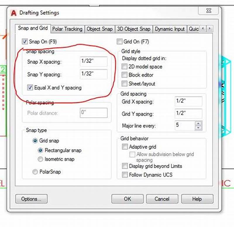 Cursor Moving In Grid Pattern Autocad