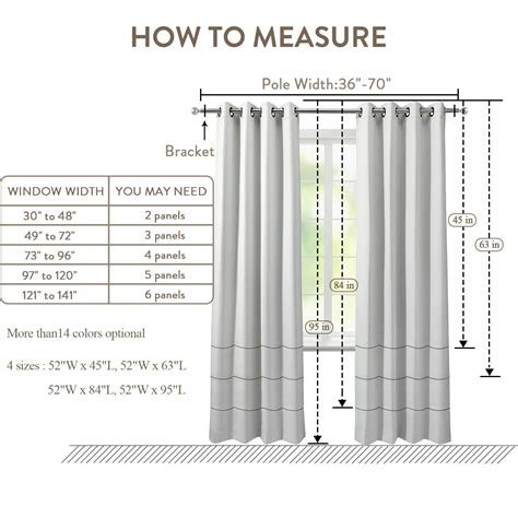 Curtains Sizes Chart