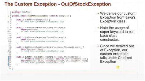 Custom exception type