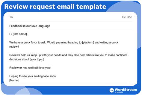 Customer Review Email Template