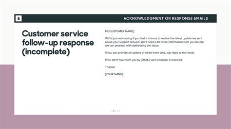 Customer Service Response Templates