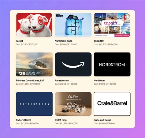 Customizable Gift Card Catalog For Employee Rewards Worldwide