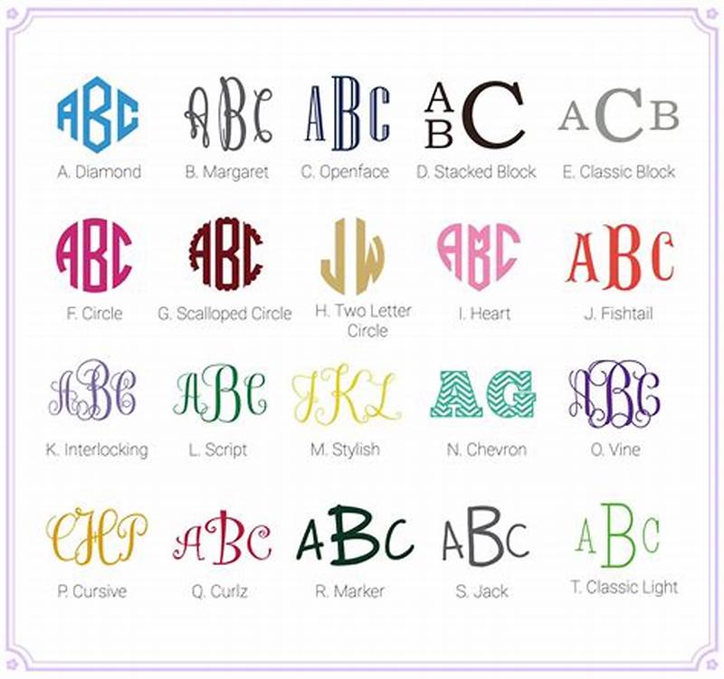 Customized Printable Monogram