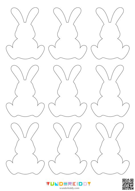 Cut Out Easter Bunny Template