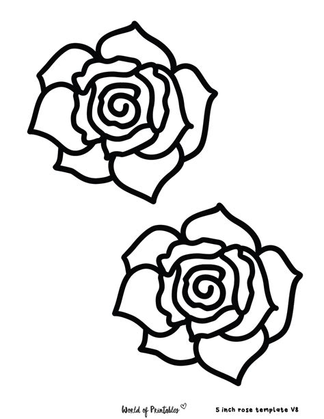 Cut Out Rose Template