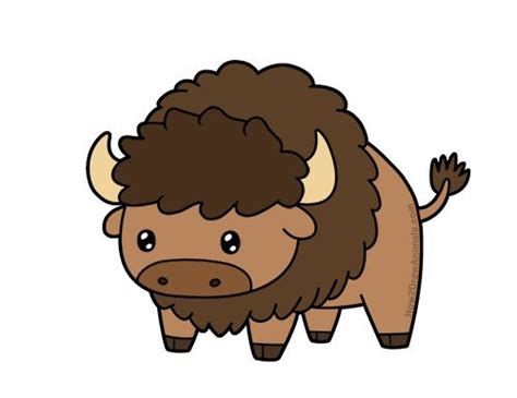 Cute Bison Drawing