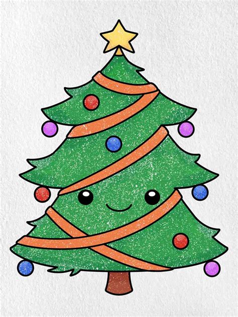 Cute Christmas Tree Drawings