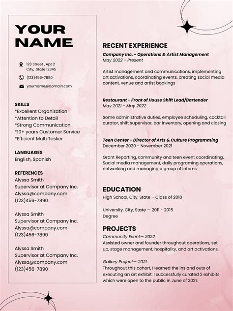 Cute Resume Template