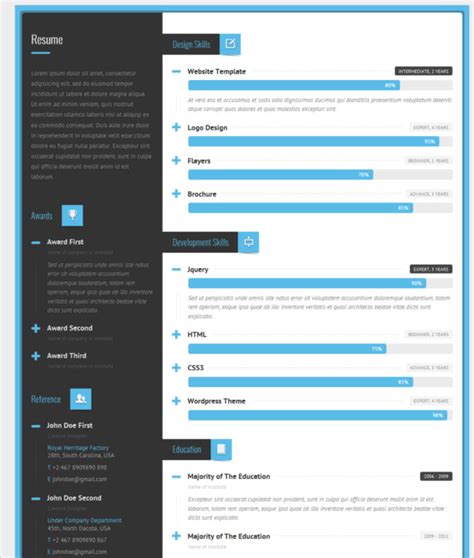 Cv Template Html