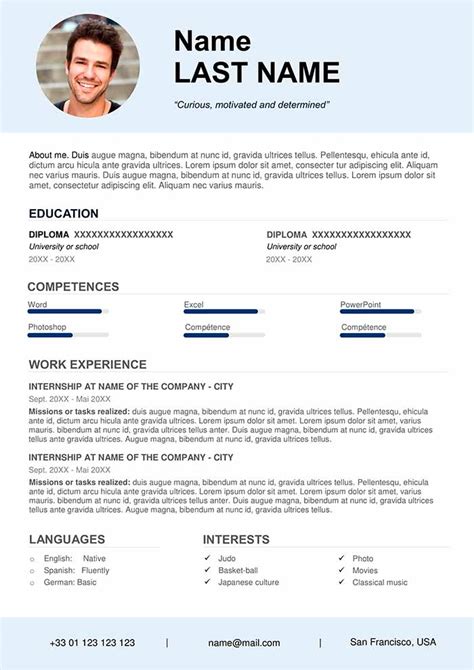 Cv Template In Uk