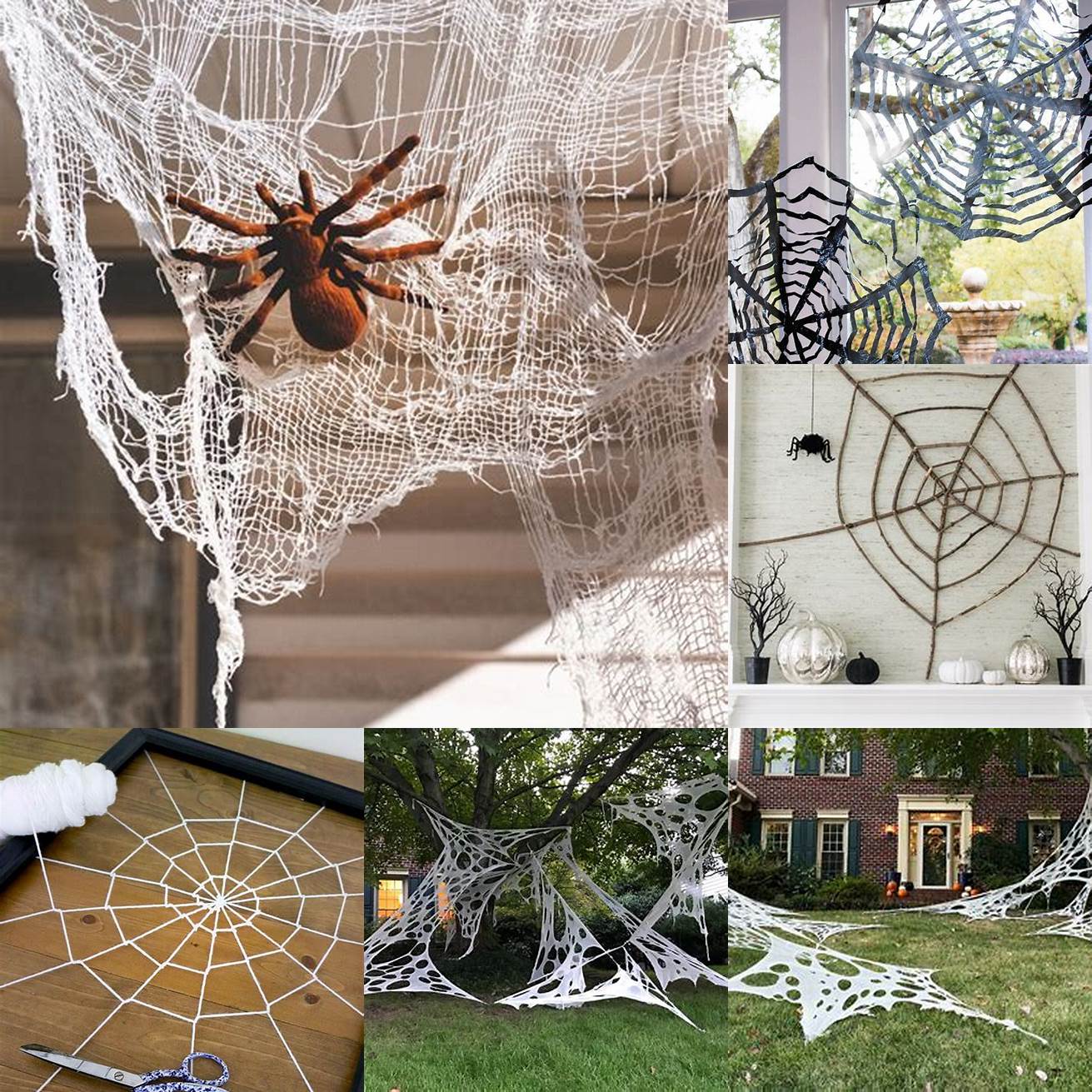 DIY spiderwebs