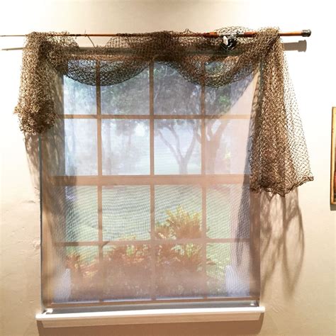Hanging Fish Nets as Curtains