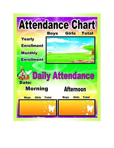 Daily Attendance Printable Attendance Chart Deped