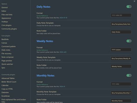 Daily Note Template Obsidian