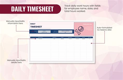 Daily Timesheet Template Google Sheets
