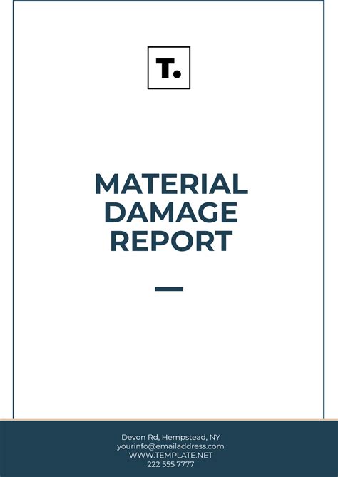 Damage Report Template
