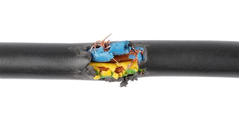 Damaged electric cables