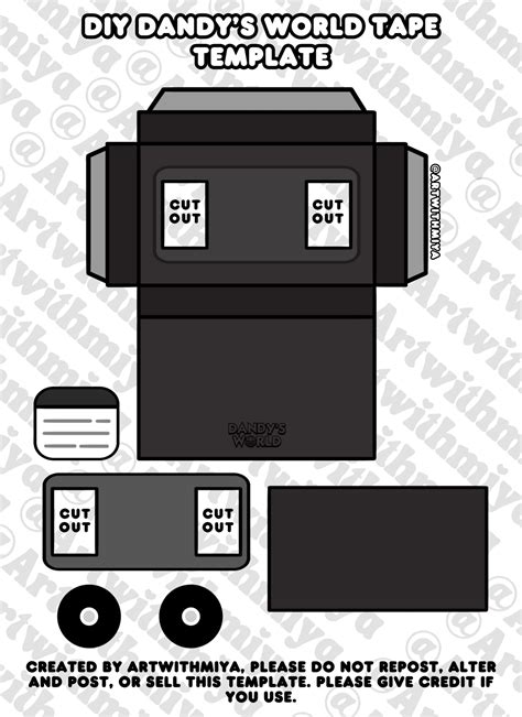 Dandys World Paper Craft Template