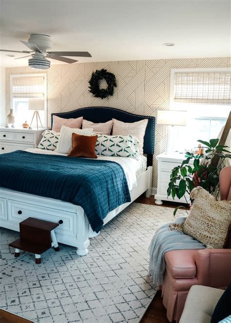 Dark Furniture and White Walls in Bedrooms
