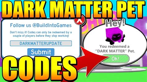 Dark Matter Pet Simulator Codes
