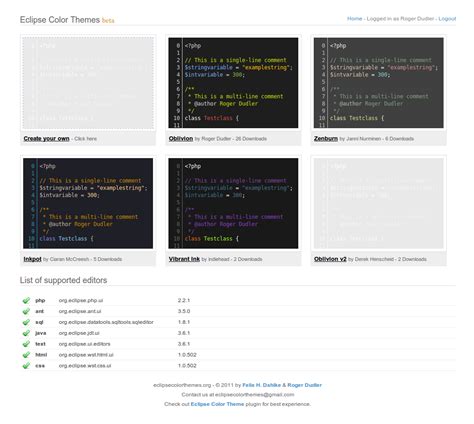 Dark color scheme for Eclipse closed
