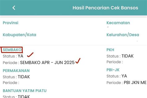 Data Bansos