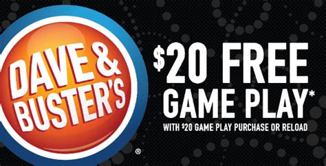 Dave And Buster Coupons $20 Printable